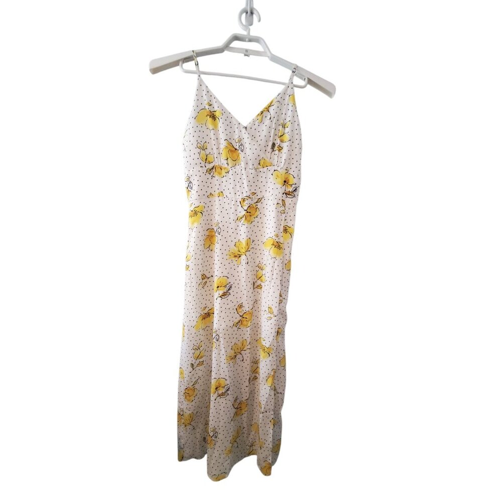 Abercrombie & Fitch dress Medium white yellow floral smocked back maxi